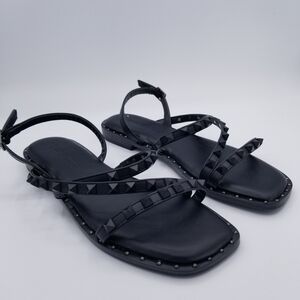 Sincerely Jules Black Studded Sandals size 8